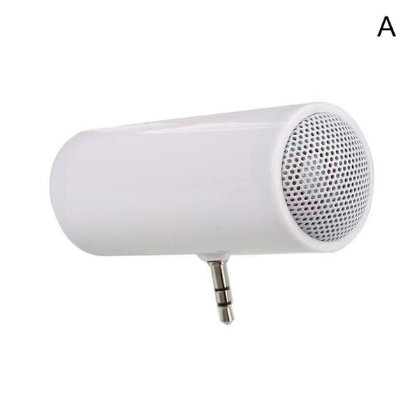 Mini Portabel 3.5mm Stereo Högtalare Musik Ljudförstärkare För Mob white One-size