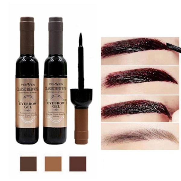 Ögonbryns Henna Medium Brun Regular Pack & Färgningskit NYTT För Br