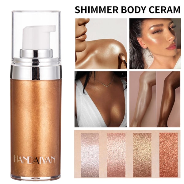 1x Kropps Highlightersmink Slät Skönhetssmink Glow V6W3 Z9A4 3# 20ml