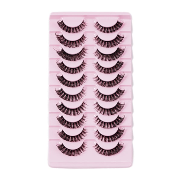 10 Par Ryska Fransar Lösögonfransar D Curl Mink F DH06-04 10 pairs