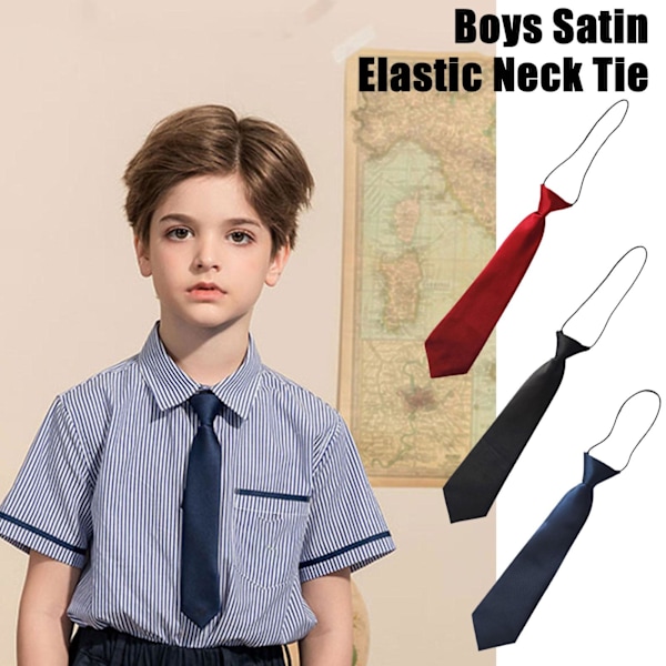 Satin Elastisk Slips För Bröllop Bal Dop Barn wine red One-size