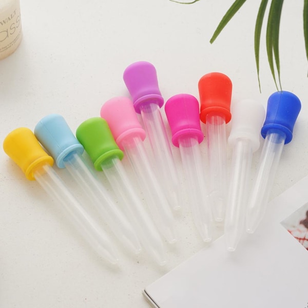 10st pipetter flytande droppare för godis söta barn köksgummi Random ColorA 5ml 3pcs