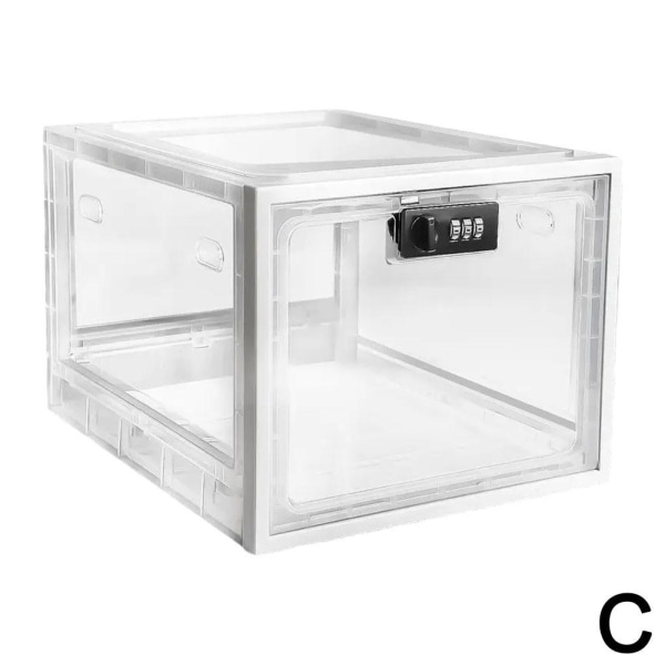 Kylskåp Mat Transparent förvaringslåda med kombinationslås transparent 303x236x193mm