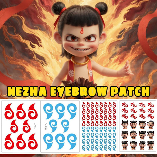 Nezha Panna Ögonbryn Hjärta Demon Barn Reinkarnation Barn' CM037  80*60mm