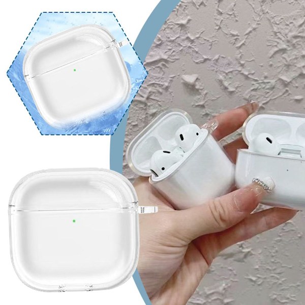 Stöttåligt, genomskinligt helskal med minskad gulning för AirPods 4