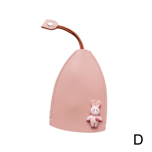 PU Läder Kreativ Utdragbar Söt Stor Kapacitet Bilnyckelfodral, Ca Pink rabbit One-size