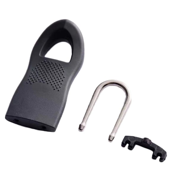 Universal Metall Dragkedja Fixare Slider Dragare Blixtlås Ersättning Reparation blackA L 10pcs