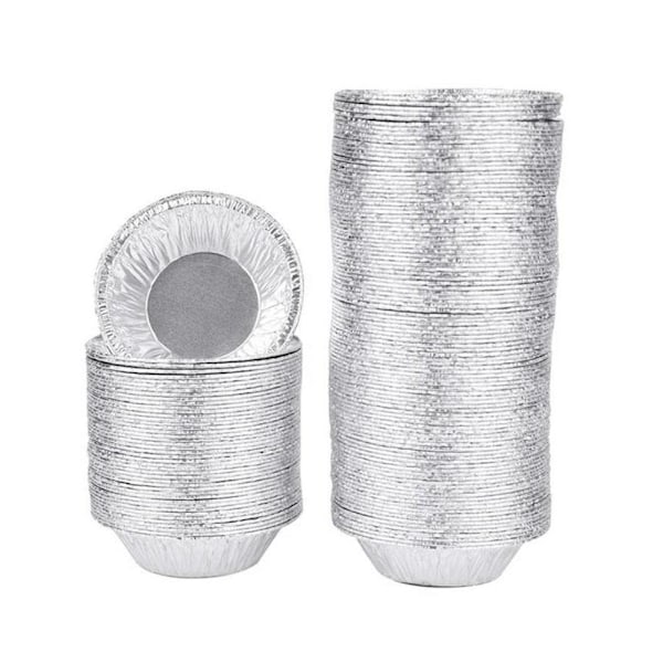 50/100 st äggformar, muffinsformar i aluminium silverB One-size