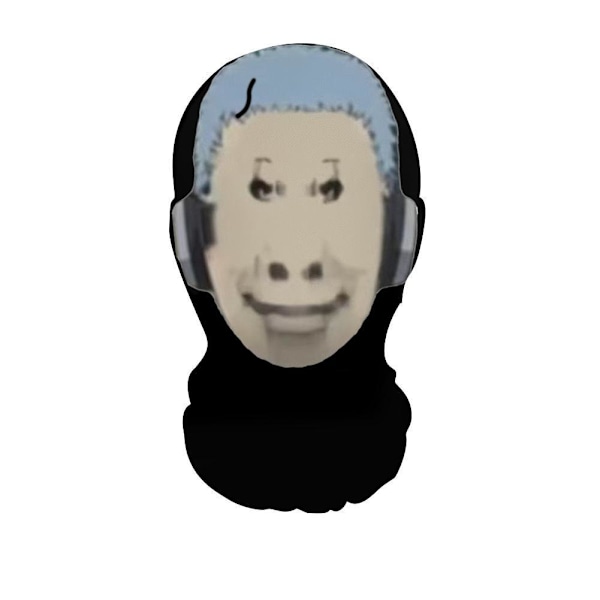 Rolig 3D Balaclava Mask Sömlös Design Parodi Ansiktstryck Mask Fi 007 1pc