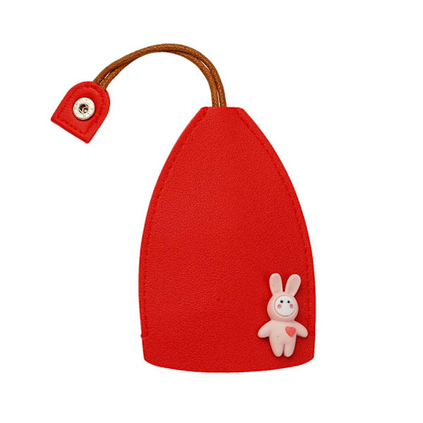PU Läder Kreativ Utdragbar Söt Stor Kapacitet Bilnyckelfodral, Ca Red cat One-size