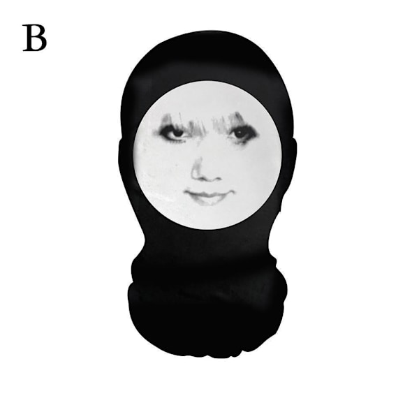Rolig 3D Balaclava Mask Sömlös Design Parodi Ansiktstryck Mask Fi skull headgear One-size