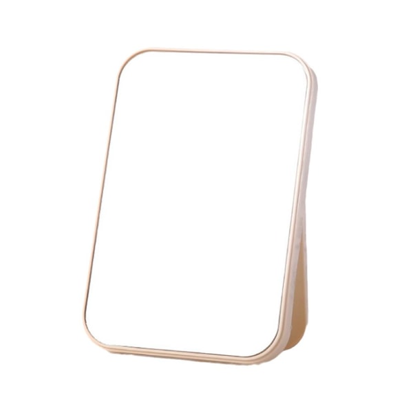 Bärbar smink spegel skrivbord stor hopfällbar fyrkantig resa beige 1pcs