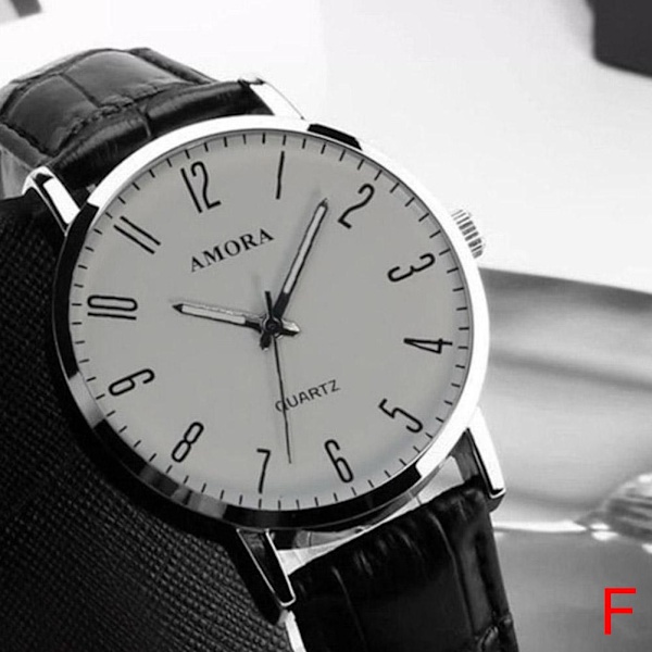 Klocka för män Ej vattentät Original Rostfritt Stål Quartz Bla White One size