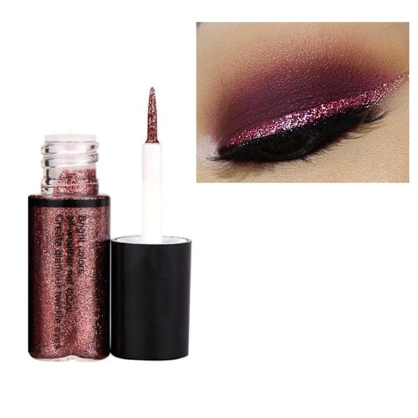 Eye Shiny Kosmetiska Liners Silver Pigment Guld Ros Flytande Färg 04# one-size