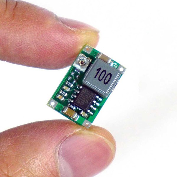 Super Mini DCDC-omvandlare Nedtrappningsmodul - Justerbar 1V, 5V, 12V