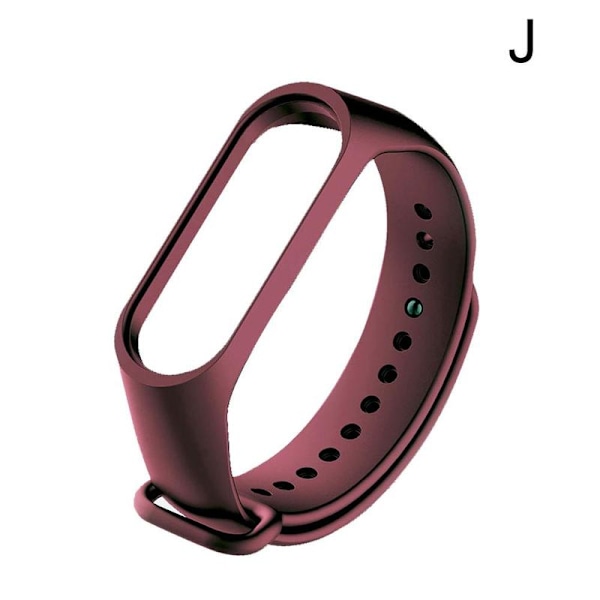 Ersättningsarmband för xiaomi Mi Band 3/4 Armbandsur Si wine red One-size