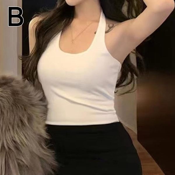 Linne, rygglöst med inbyggda bh-inlägg, Sling Vest Top Q9C7 J5 Khaki One size