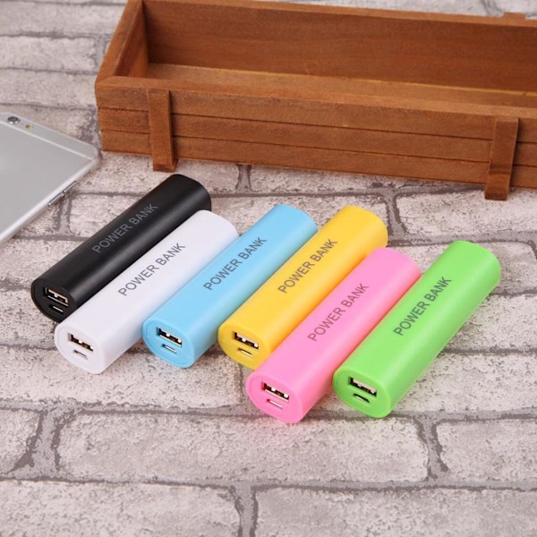 Mobil USB Power Bank Laddare Pack Box Batteri Fodral AU LAGER black one-size