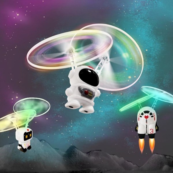 LED Hängande Induktionsleksak Infraröd Gestkontroll Färgglad G spaceshipspaceship 1set
