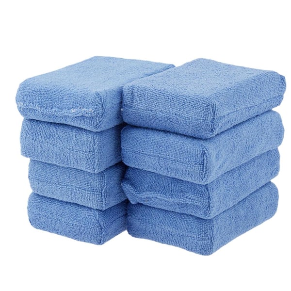 Mikrofibrerskummsvamp Polervaxapplikator Blå Bildetaljering 2pcs one size