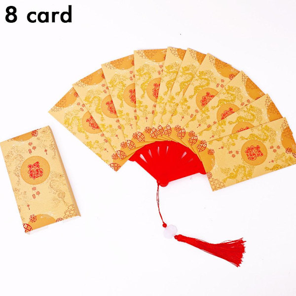 2025 Examensfläktform Röda Kuvert 6 Kort/8 Kort/10 Kort Go 10pcs 1set