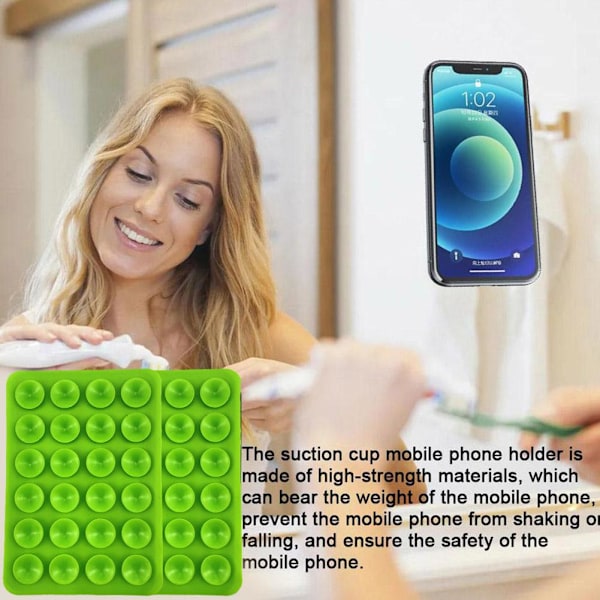 Klibbig Sugpropp Telefonfodral Fäste Silikon Självhäftande Mobiltelefontillbehör set 5pcs