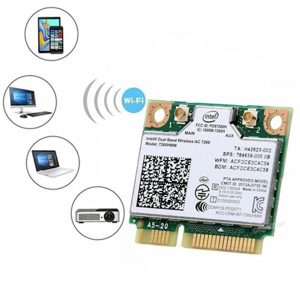 För Intel 7260HMW Dualband Wireless-AC 7260 867Mbps Hot BT 4.0 F