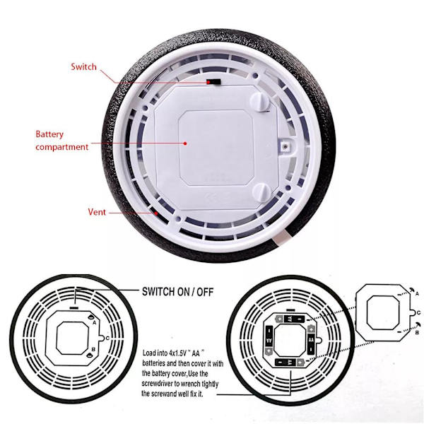 Inomhus Hover Fotboll Kudde LED Flytande Fotboll Disc Pojkar Spel light one-size
