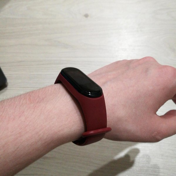 Ersättningsarmband för xiaomi Mi Band 3/4 Armbandsur Si wine red One-size