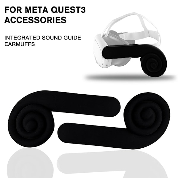 Silikonöronmuffar för Meta Q uest 3 VR-tillbehör Brusreducering white one-size