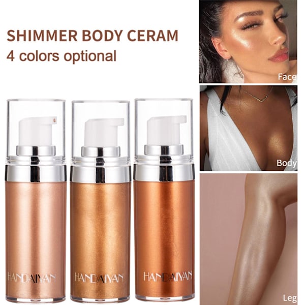 1x Kropps Highlightersmink Slät Skönhetssmink Glow V6W3 Z9A4 2# 20ml