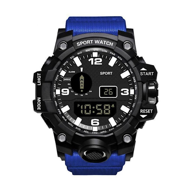 Digital Elektronisk Klocka för Barn Vattentät Pojkar Sport LED Black One size