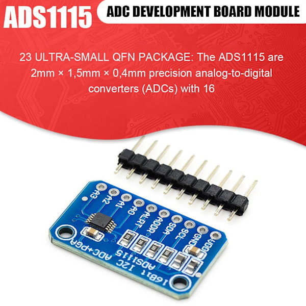 2st I2C ADS1115 ADS1015 Modul ADC 4 Kanal med Pro Gain Amp