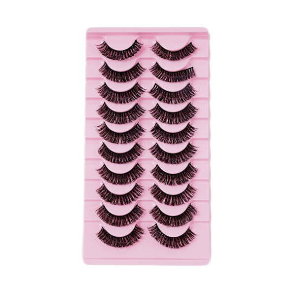 10 Par Ryska Fransar Lösögonfransar D Curl Mink F DH06-04 10 pairs