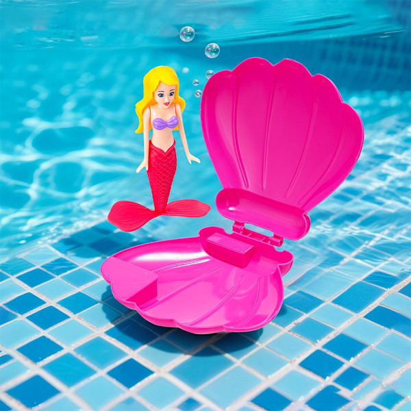 Dykning Roterande Stigande Sjöjungfru Set Barn Pool Lek Skatt H Transparent glitter 1pcs