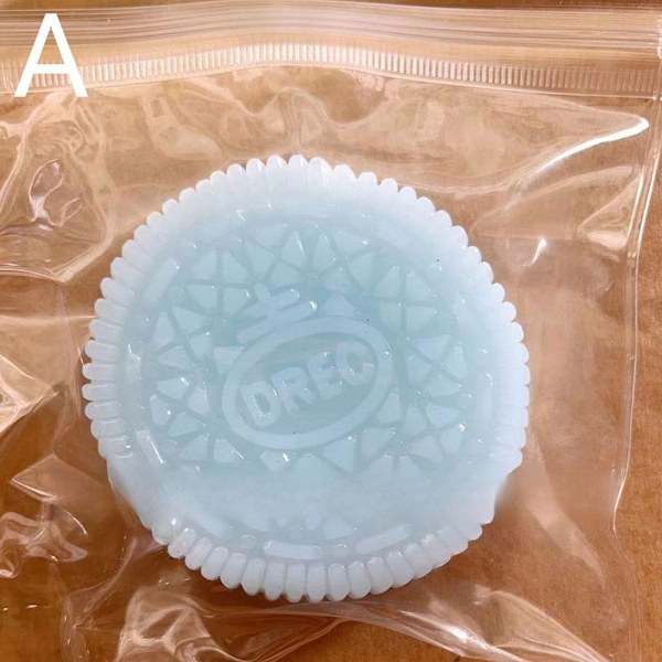 Mjuk Silikon Kex Stress Relief Leksak Simuleringskaka Pinchi Stuffed with taro paste 1pcs