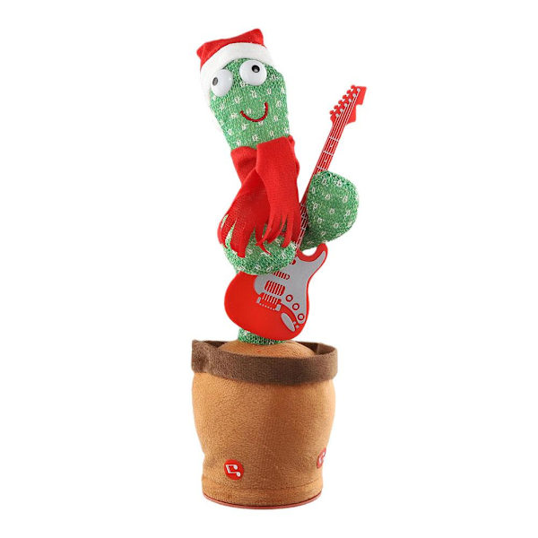 Söt Dansande Kaktus Plyschleksak Talande Kaktus Tidig Utbildning Leksak Guitar rechargeable