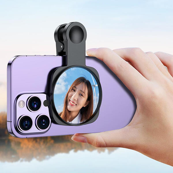 Mobiltelefon Bakkamera Selfie Spegel Kompakt Selfie Spegel Multifunktionell black 1pcs