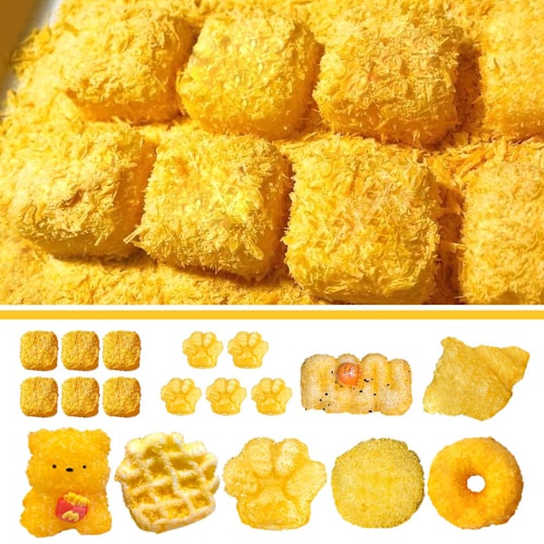 Söta Kattfot Friterad Mat Leksaker Supermjuk Knådning Stresslindring Cat PAWS [5 serving] 1pcs