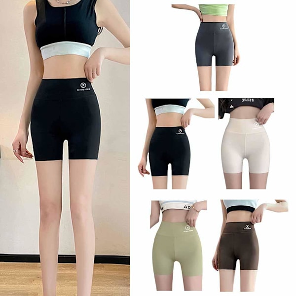 Åtsittande byxor för mage och höftlyft, anti-genomskinlig yoga, is-silke gray XL