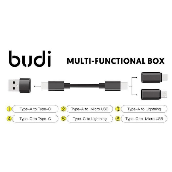 M8J516 Budi Multifunktionskabelpinne Multikabelstöd USB t