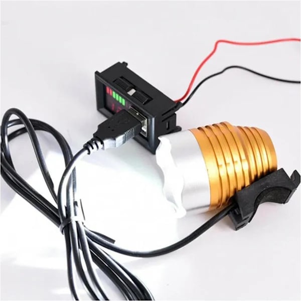 Bly-syra litiumbatteri BMS Kapacitetsindikator Voltmeter U 12.6V 3SA RED