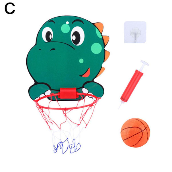 Barn Barn Inomhus Mini Basketkorg Nät Leksak Pump Monterad Vägg dinosaur 34*30cm
