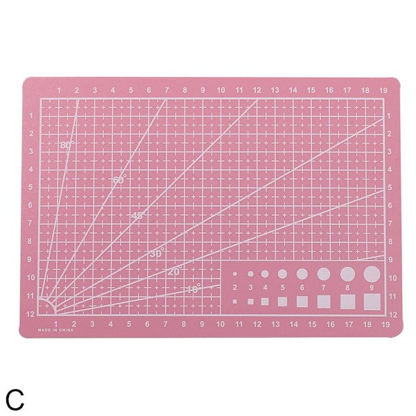 A3, A4, A5 SKÄRMATTA HALKFRI SJÄLVLÄKANDE MED TRYCKTA RUTNÄT A5 Pink 1pc