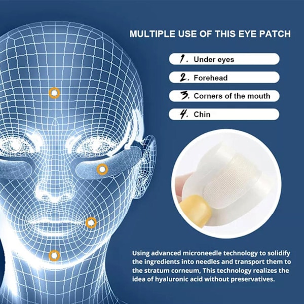 1 par mikro-nålar ögonmasker kosmetisk ansiktsmask Micron New C