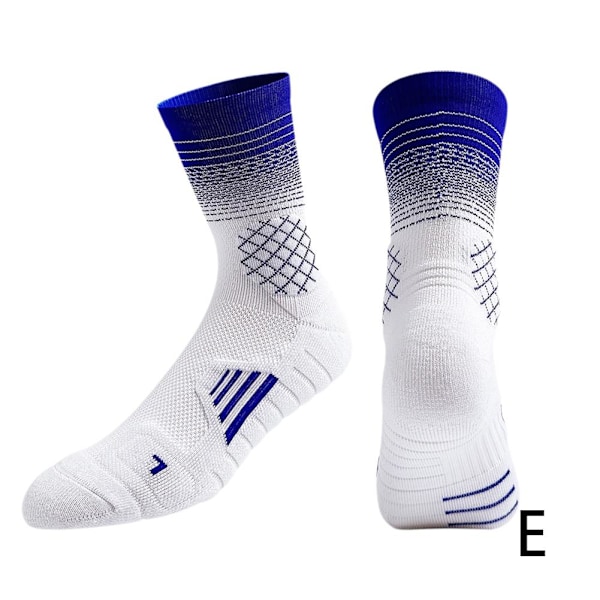 1 Par Gradient Basketbollstrumpor Handdukbotten Elite Strumpor Profes Dark blue 1pair