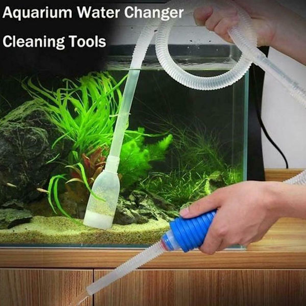 Akvarium Fisk Tank Grus Vakuumrengöring Rengörare Siphon Pump Wa