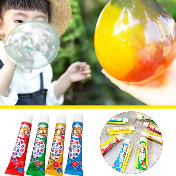 1 st Magisk Bubbel Lim Leksak Blåser Färgglad Bubbel Ballong Boll S