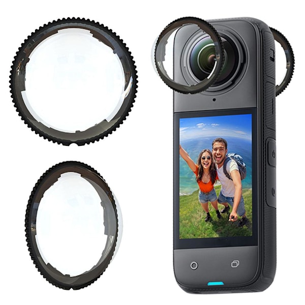 1 st Skyddande Linsskydd för Insta-360 X5 Kameralins Protecto Plastic protective lens 1pcs