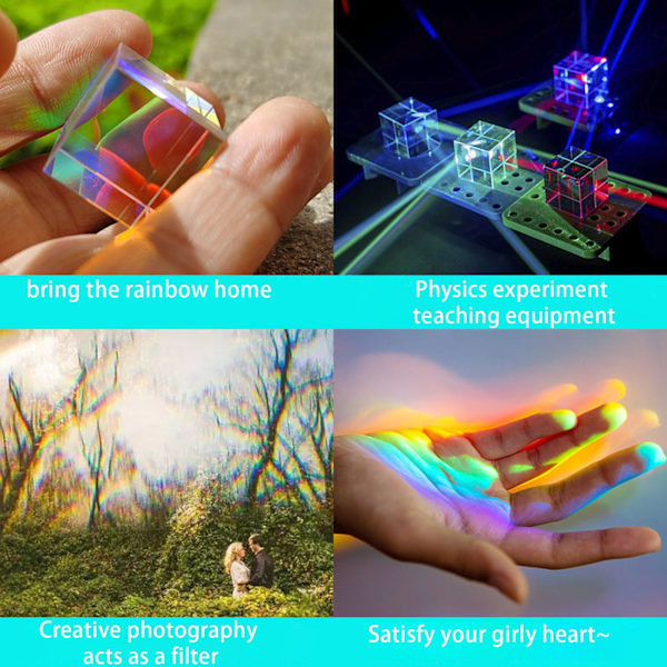 NY Magic Optical Glass Cube Dikroisk Kub Prisma RGB Kombinerare Sp 18*18mm One-size